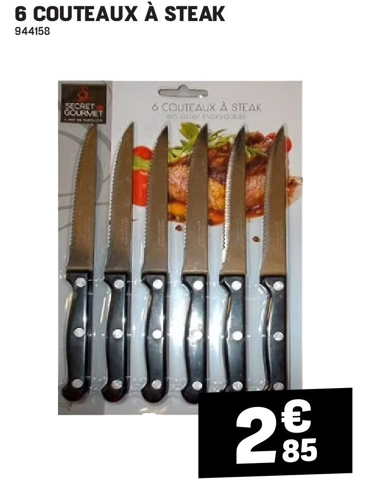 6 COUTEAUX À STEAK