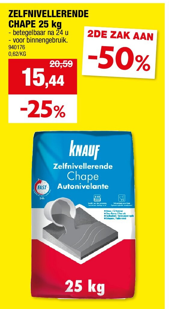 ZELFNIVELLERENDE CHAPE 25 kg
