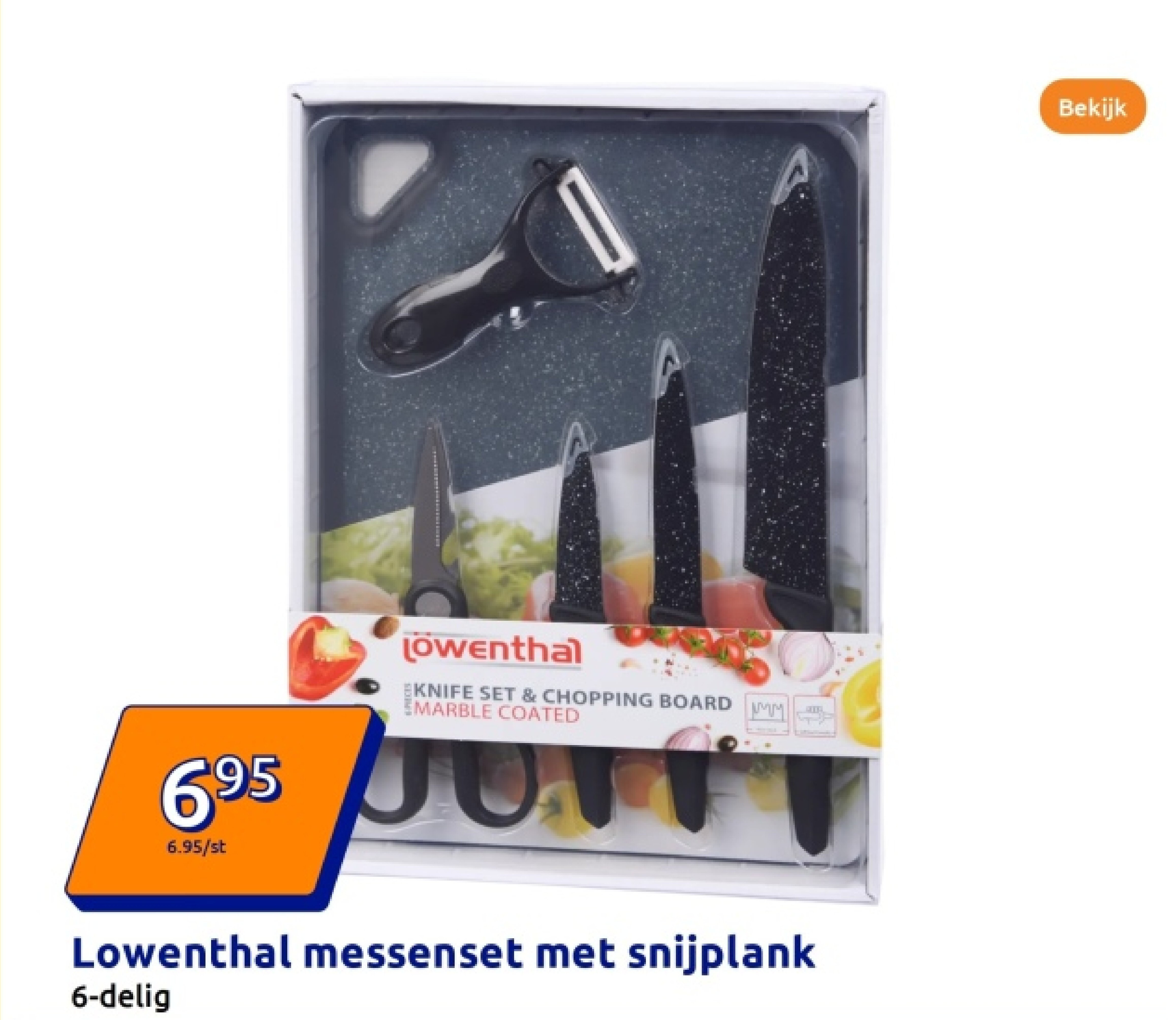 Lowenthal messenset met snijplank 6-delig