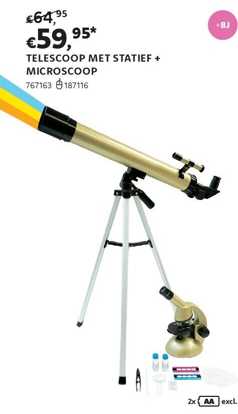 TELESCOOP MET STATIEF + MICROSCOOP