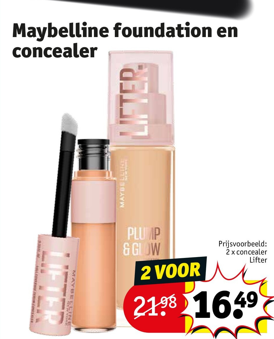 Maybelline foundation en concealer
