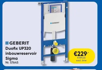 GEBERIT Duofix UP320 inbouwreservoir Sigma Nr. 57645