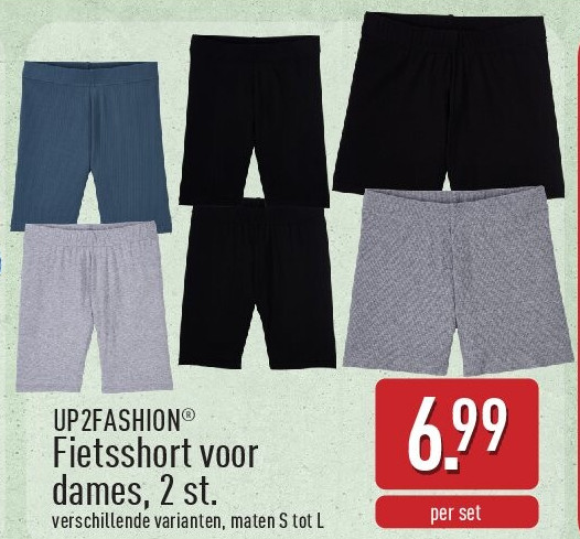 Fietsshort voor dames, 2st.