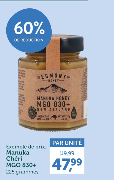 Manuka Chéri MGO 830+