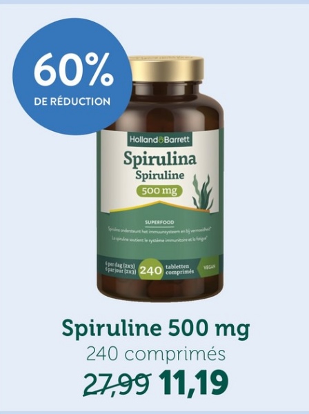 Spiruline 500 mg