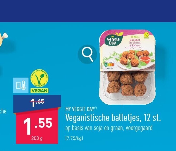Veganistische balletjes, 12st.