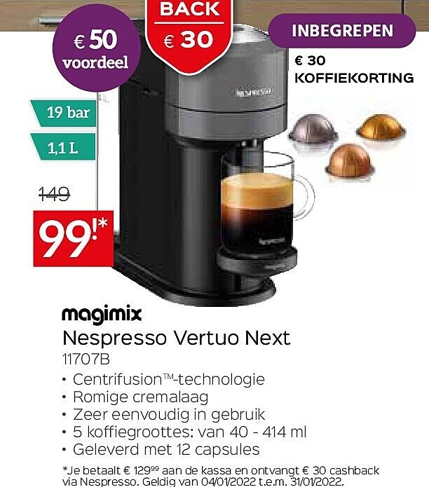 Magimix Nespresso Vertuo Next 11707B