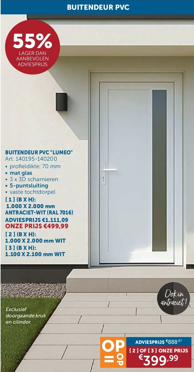 BUITENDEUR PVC "LUMEO"