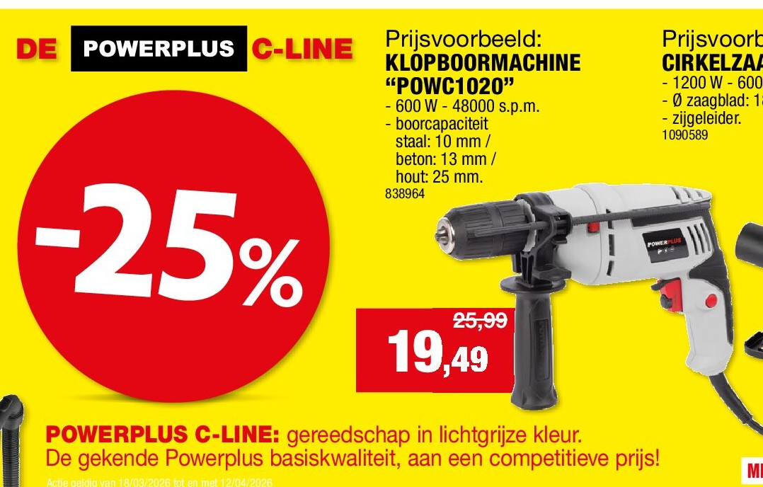 KLOPBOORMACHINE “POWC1020”