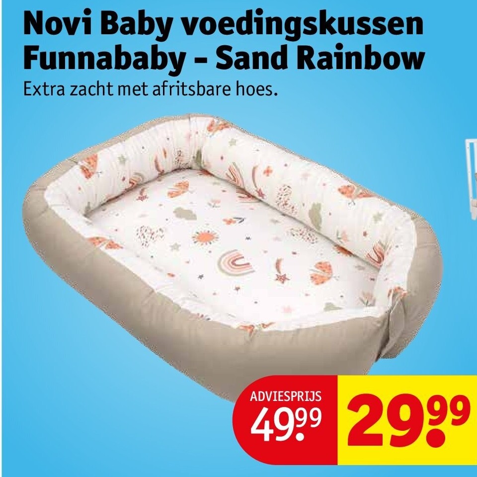 Novi Baby voedingskussen Funnababy - Sand Rainbow