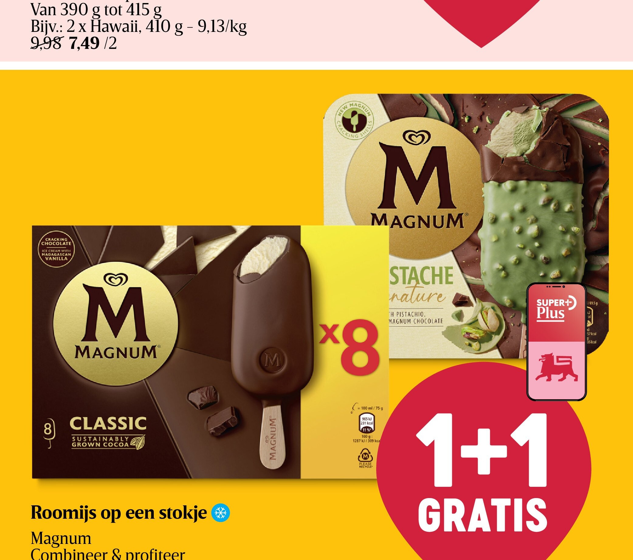 Roomijs op een stokje