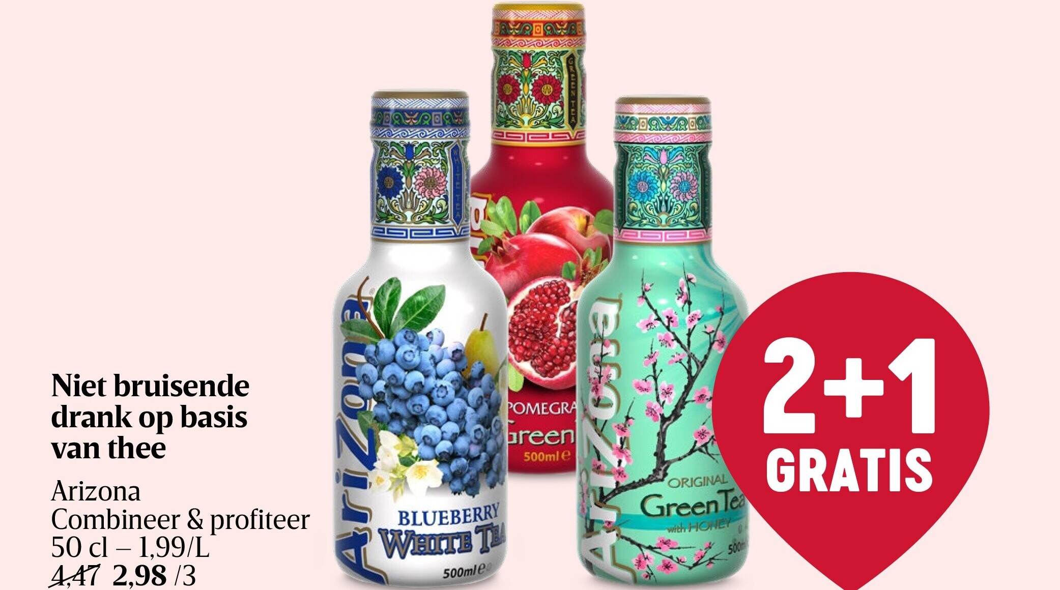 Niet bruisende drank op basis van thee