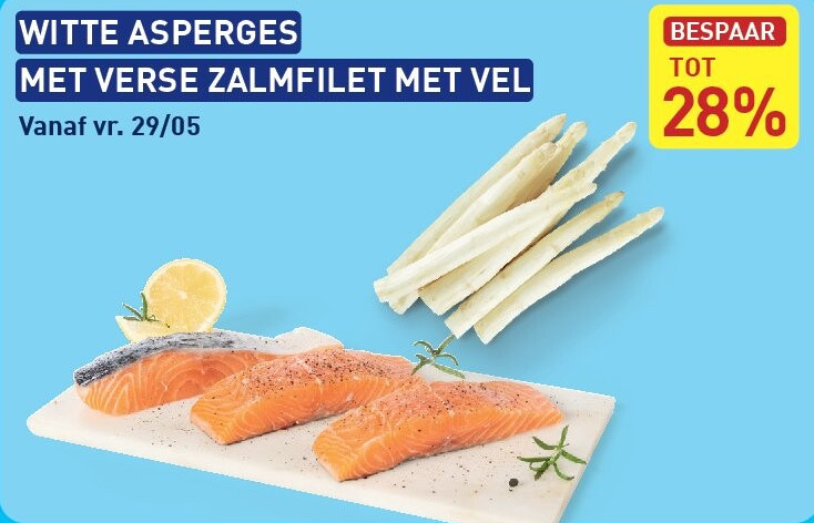 WITTE ASPERGES MET VERSE ZALMFILET MET VEL