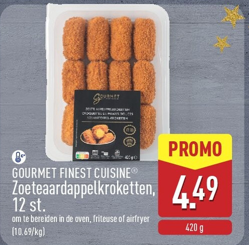 Zoeteaardappelkroketten, 12st.
