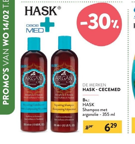 HASK Shampoo met arganolie - 355 ml