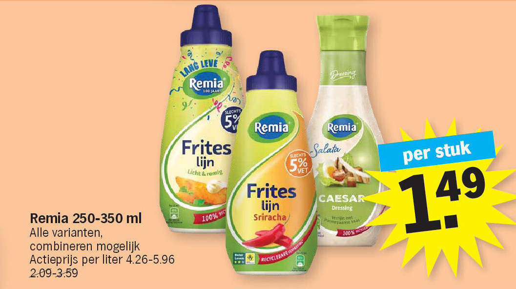 Remia 250-350 ml