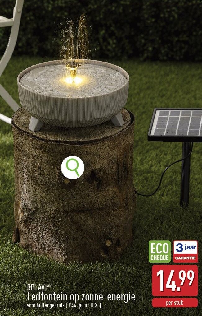 Ledfontein op zonne-energie
