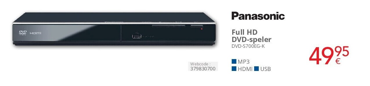 Full HD DVD-speler DVD-S700EG-K