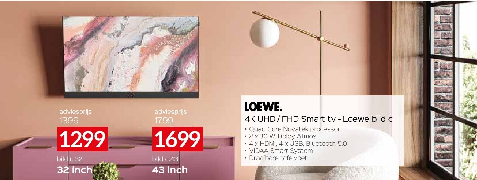 LOEWE 4K UHD / FHD Smart tv - Loewe bild c 32 inch