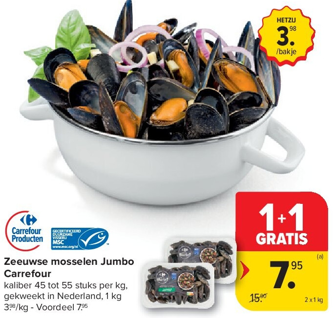Zeeuwse mosselen Jumbo Carrefour