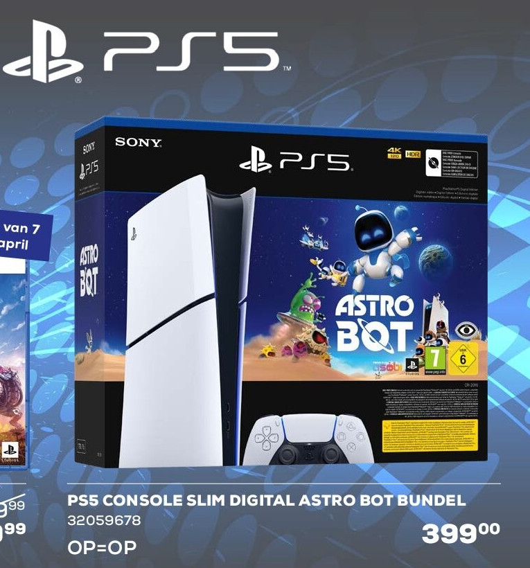 PS5 CONSOLE SLIM DIGITAL ASTRO BOT BUNDEL