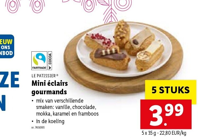 LE PATISSIER® Mini éclairs gourmands