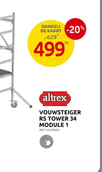 Altrex aluminium vouwsteiger RS Tower 34 module 1 werkhoogte 2,75m