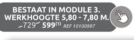 Altrex vouwsteiger RS Tower - aluminium- 34 module - 3 werkhoogte 5,80-7,80m