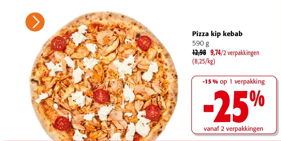 Pizza kip kebab 590 g
