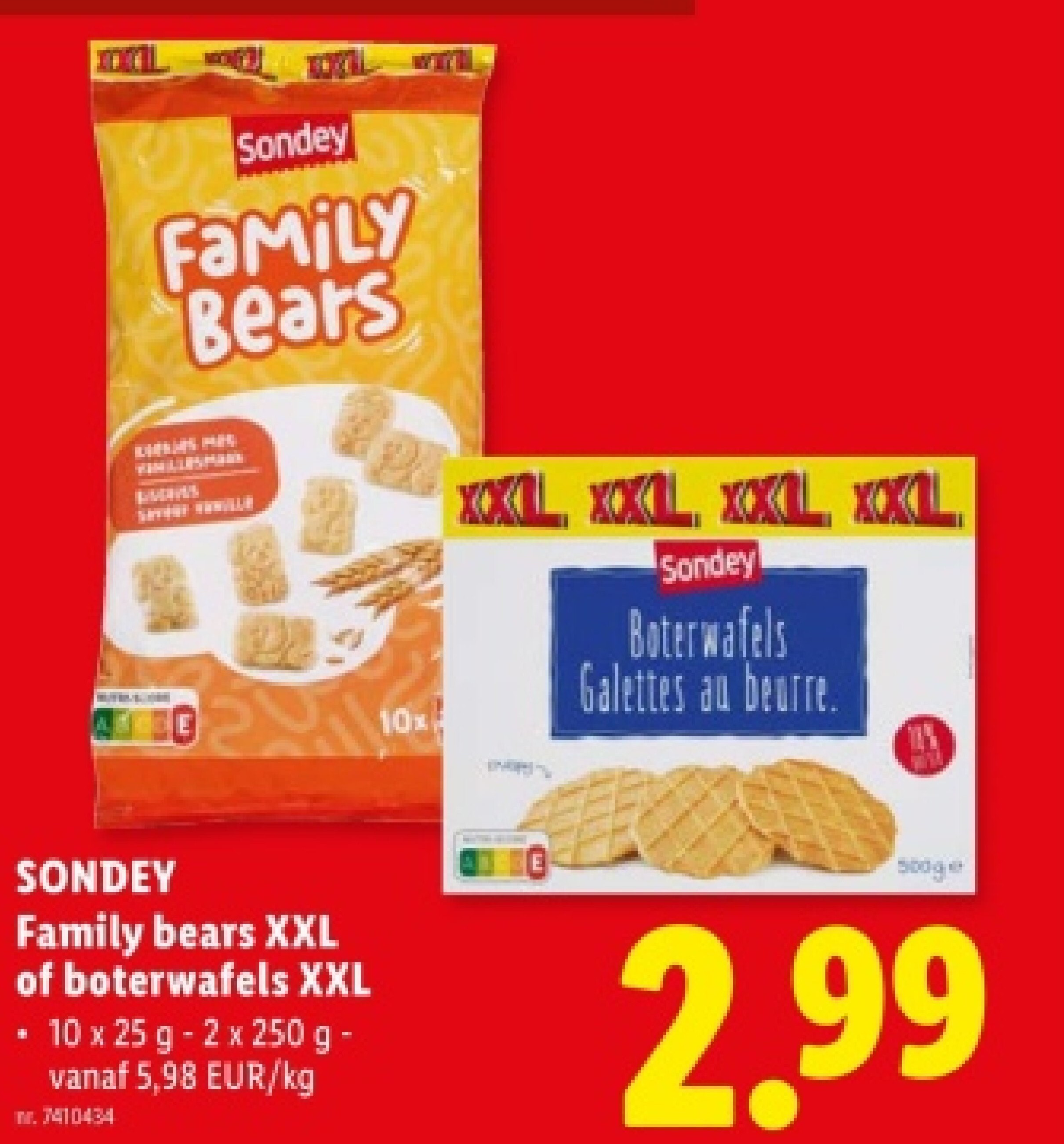 Family bears XXL of boterwafels XXL