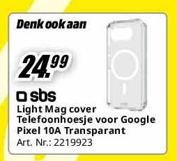 Light Mag cover Telefoonhoesje voor Google Pixel 10A Transparant