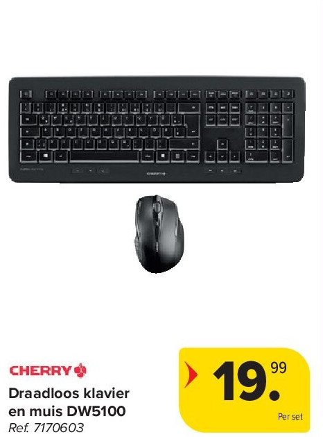 Draadloos klavier en muis DW5100