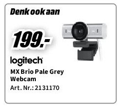 MX Brio Pale Grey Webcam