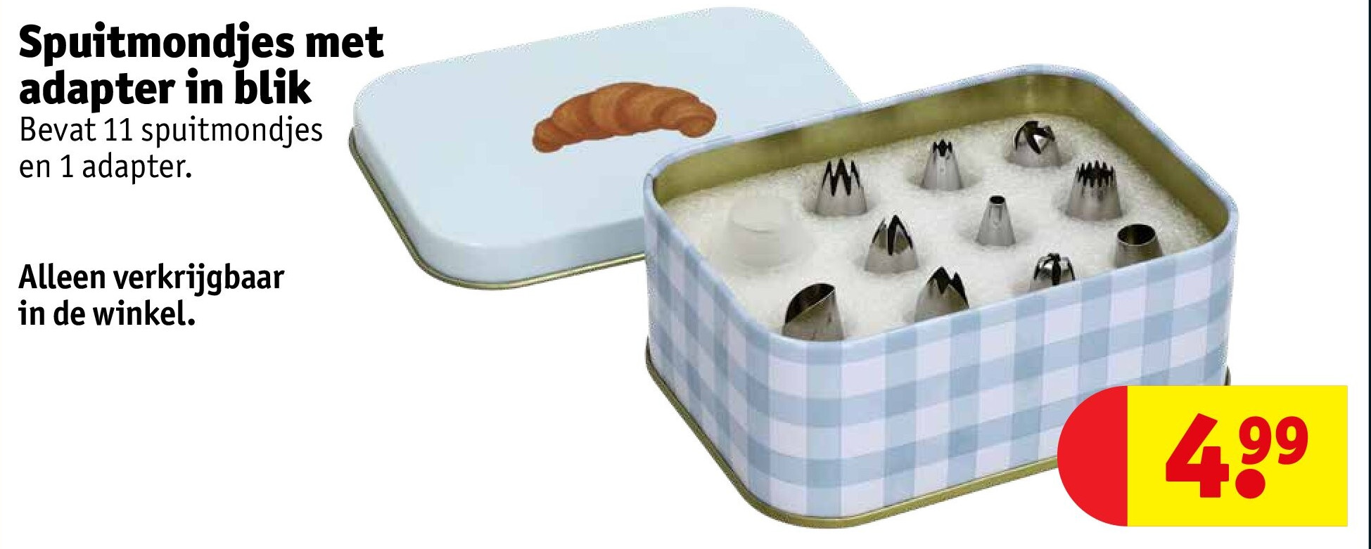 Spuitmondjes met adapter in blik