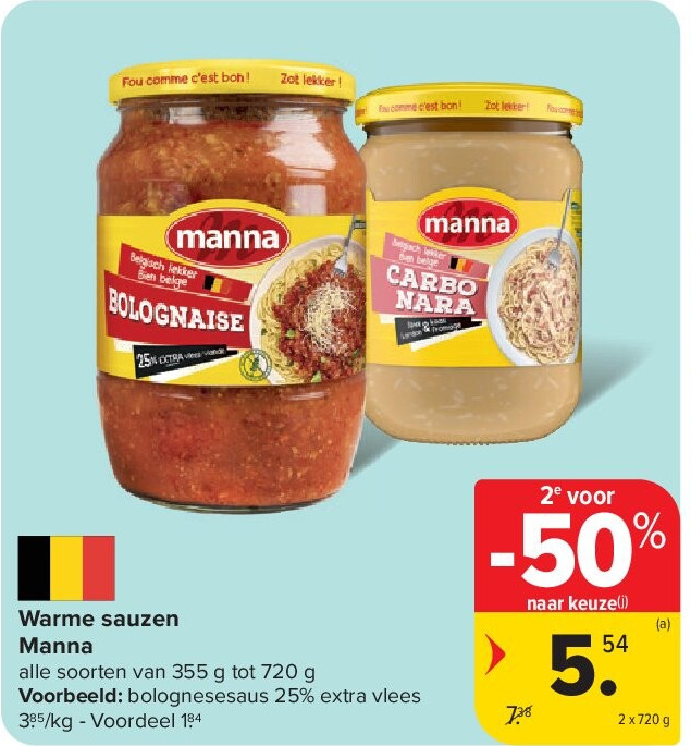 Warme sauzen (a) Manna