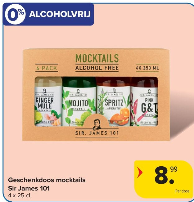 Geschenkdoos mocktails Sir James 101