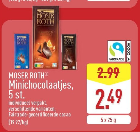 Minichocolaatjes, 5st.