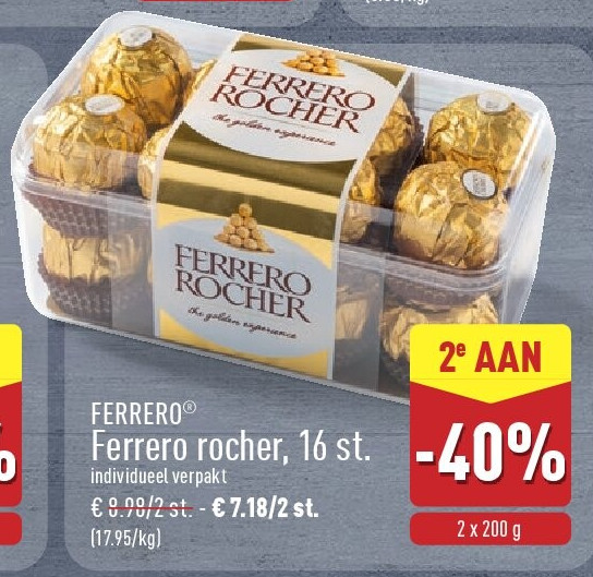 Ferrero rocher, 16st.