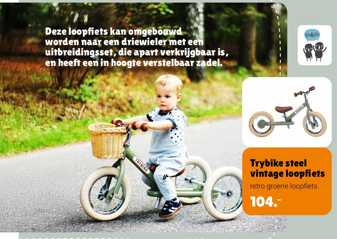 Trybike steel vintage loopfiets