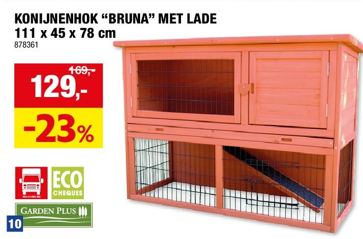 KONIJNENHOK “BRUNA” MET LADE