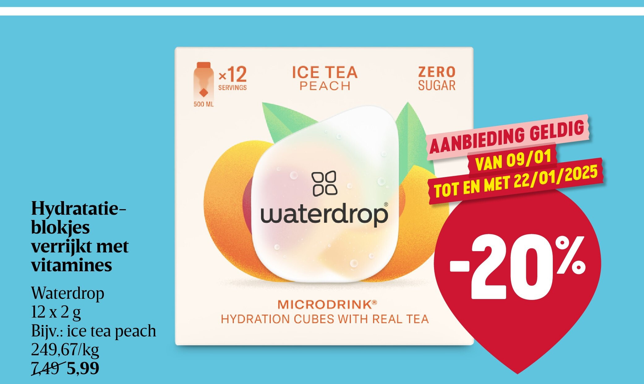 Hydratatieblokjes verrijkt met vitamines