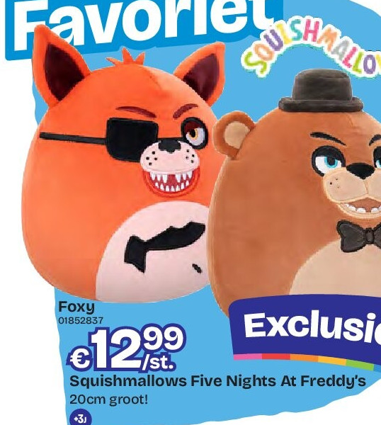 Squishmallows Five Nights At Freddy’s 20cm groot! Foxy