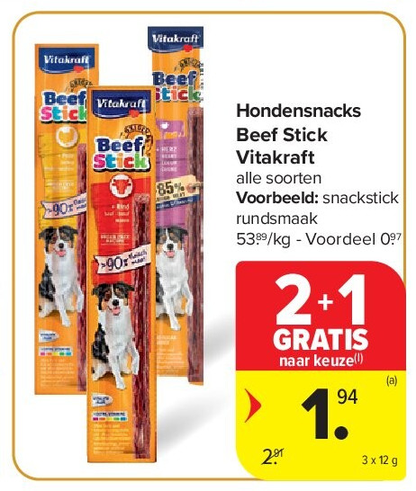 Hondensnacks Beef Stick Vitakraft
