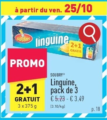 Linguine, pack de 3
