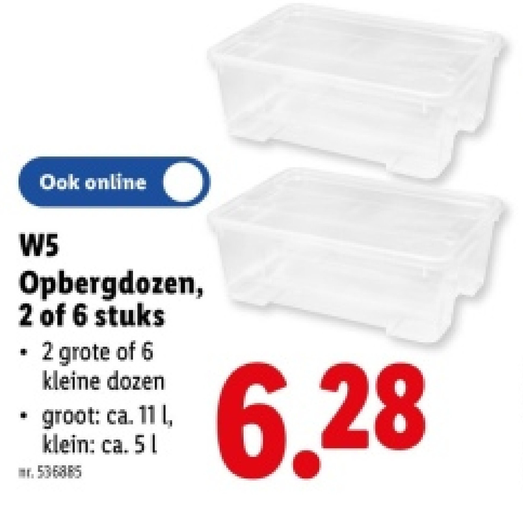 Opbergdozen, 2 of 6 stuks