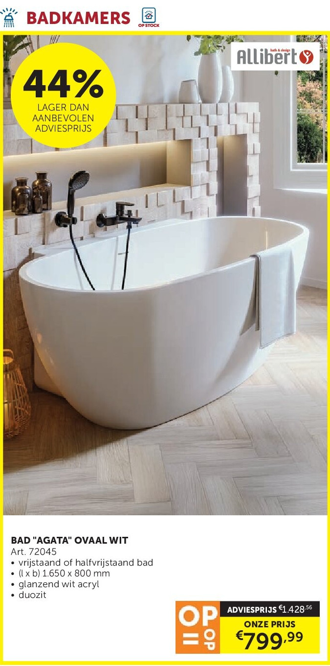 BAD "AGATA" OVAAL WIT