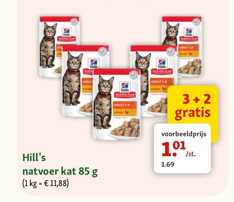 Hill's natvoer kat 85 g (1 kg = € 11,88)