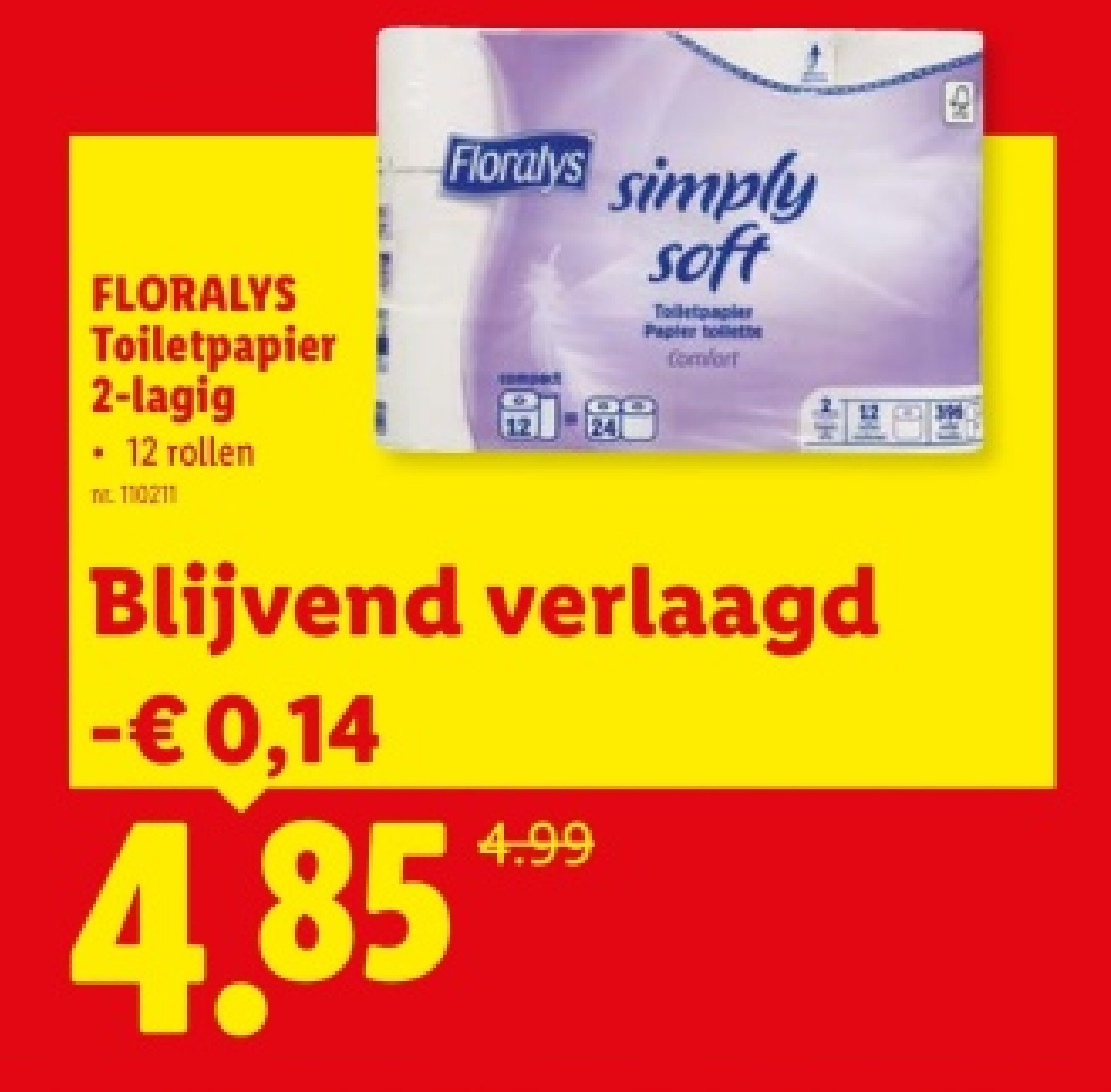 Toiletpapier 2-lagig