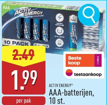 AAA-batterijen, 10 st.