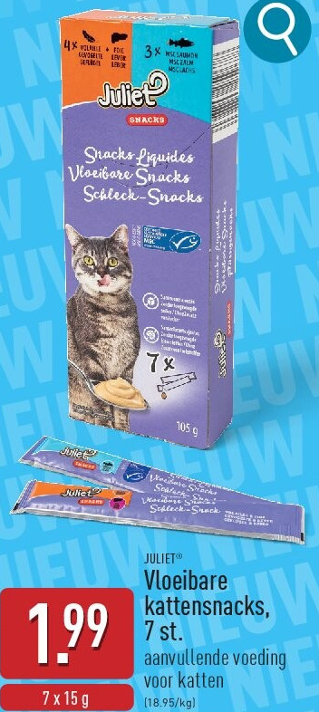 Vloeibare kattensnacks, 7st.